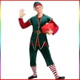 thumbnail image 3 of Disfraz de Navidad para hombre y mujer, disfraz de elfo verde para fiesta, Carnaval, Año Nuevo, amantes, 3 of 4