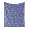 thumbnail image 1 of Ballerina Soft Flannel Fleece Throw Blanket, Repetitive Women Motifs in Gowns Dancing Delicately Doodle, Cozy Plush for Indoor and Outdoor Use, 50" x 70", Multicolor, by Ambesonne, 1 of 6