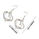thumbnail image 5 of Conjunto de collar y aretes en forma de corazón color melocotón | Joyería de aleación para parejas | Largo del collar: 50 cm | Elegante diseño de doble corazón | Regalo para aniversarios, cumpleaños, 5 of 7