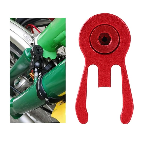 Hebilla de fijación del receptor del poste del manillar de 1 pieza para accesorios de bicicleta plegable, rojo Cola Receptor de manillar