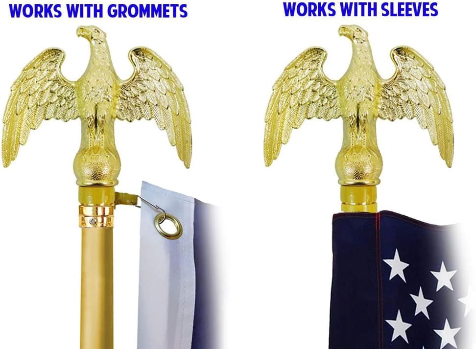 8ft Aluminum Flag Pole (Eagle Top)