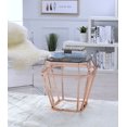 thumbnail image 1 of ACME Clifton End Table in Rose Gold & Smoky Glass, 1 of 2