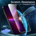thumbnail image 5 of JETech 3 in 1 Magnetic Case for iPhone 13 Pro 6.1-Inch with 2-Pack Tempered Glass Screen Protector, Compatible with MagSafe, Translucent Matte Back Shockproof Phone Cover (Black), 5 of 7