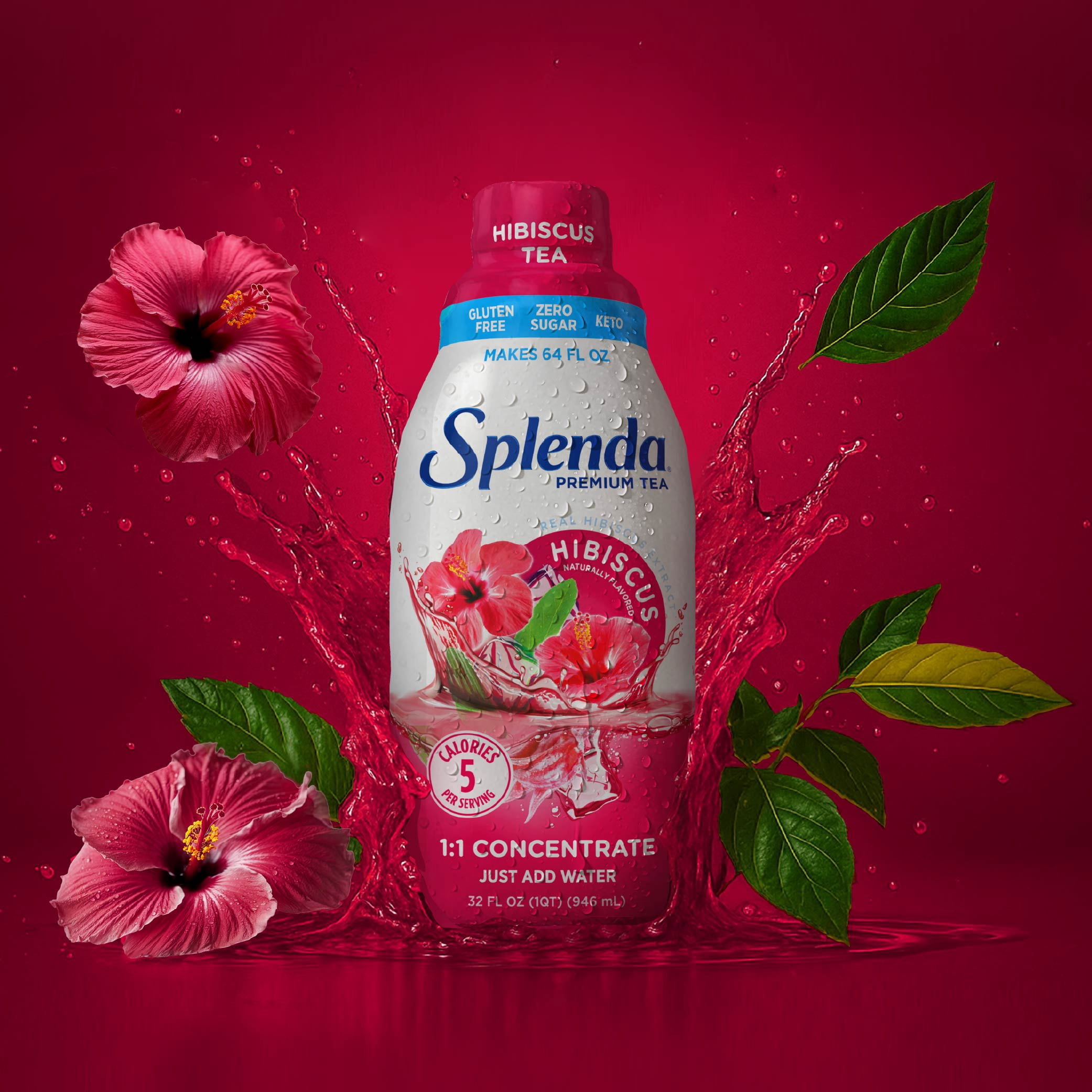 (6 pack) Splenda Hibiscus Tea Concentrate - 32oz