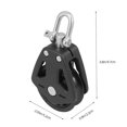thumbnail image 2 of unbranded 2Ud Polea Doble De Nylon Con Rodamiento Giratorio Inoxidable Para Accesorios Marinos, 2 of 8