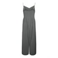 thumbnail image 5 of Baqcunre Womens Jumpsuits Womens Two Pearl Strap Sweetheart V Neck High Waist Tube Jumpsuit Pants Summer Dressy Rompers Jumpsuit Jogger Pants For Women Pants For Women Dark Gray XL, 5 of 5