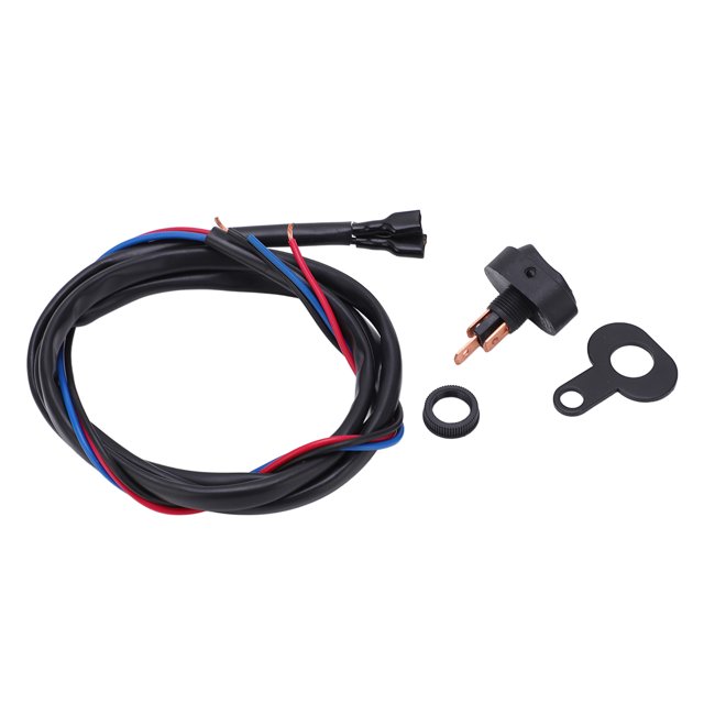 Faro LED para motocicleta, interruptor basculante de luz antiniebla redondo con indicador rojo para scooters, coches, barcos, soporte de 3,6 cm/1,4 pulgadas