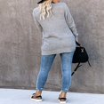 thumbnail image 4 of Womens Long Sleeve Open Front Waffle Chunky Knit Cardigan Sweater Outwear, 4 of 5