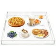 thumbnail image 6 of Food Tray Clear Extra Large Acrylic Serving Tray with Handles Oversize 18.9 Inch, 6 of 12