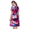 thumbnail image 7 of Lsque Mario Print Women's Casual Dress T-Shirt Summer Short Sleeve Scoop Neck Swing Dresses, 7 of 7