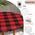 thumbnail image 3 of Red Black Buffalo Plaid Round Tablecloth for 36-44 Inch Tables, Fitted Table Cover with Elastic Edge, Black Red Checkered Waterproof Outdoor Table Cloth Protector for Patio Garden Dinner Picnic, 3 of 9