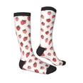 thumbnail image 3 of Fotbe Hand Drawn Strawberry print Women's Men's Novelty Crew Socks Cotton Socks Knee High Socks for Walking,Running,Nurses,Pregnancy, 3 of 9
