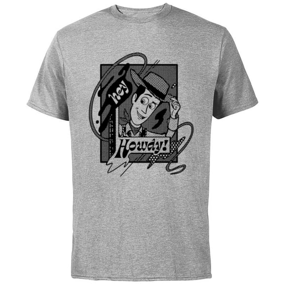 Disney and Pixar’s Toy Story Woody Hey Howdy! - Short Sleeve Cotton T-Shirt for Adults - Customized-Athletic Heather