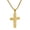 Gold No Chain, variant on Hammered Cross Necklace Stainless Steel Lucky Pendant Textured Personalized Casual Jewelry for Men Women Black No Chain
