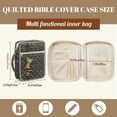 thumbnail image 5 of FOR U DESIGNS Frog Floral Print Bible Cover Case Quilted Bible Carrier Tote Bag Lightweight Protective Church Organizer Holder Bag Christian Bible Accessories Gifts, 5 of 7