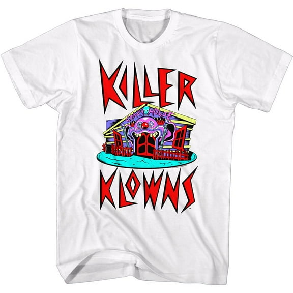 Killer Klowns Crazy House White Adult T-Shirt