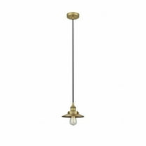 Innovations Lighting  Railroad - 1 Light 8" Cord Hung Mini Pendant. Brushed Brass