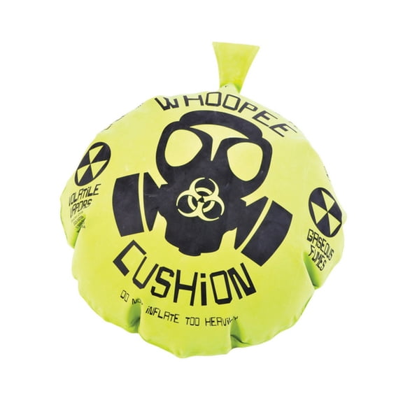 17" Giant Gas Mask Biohazard Green Yellow Rubber Whoopie Woopee Cushion Joke Toy