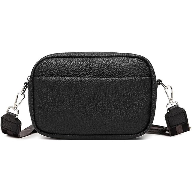 LHSHID Crossbody Bags for Women PU Leather Shoulder Bag with Adjustable Guitar Strap