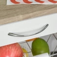 thumbnail image 5 of Kitchen Carts, HOMCOM Mobile Kitchen Cart, Rolling Kitchen Island with Storage, Solid Wood Frame Utility Cart with Wire Fruit Baskets, Trays and Drawer, White, White Kitchen Islands, 5 of 10