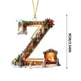 thumbnail image 3 of yulier Personalized 26 Initial Letter Christmas Ornaments, Nativity Scene Acrylic Hanging Pendant for Christmas Tree/Stockings, Religious Christmas Decorations, Xmas Gifts for Family, 3 of 7