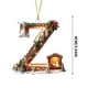 thumbnail image 3 of Adornos de árbol de Navidad de 26 letras - Decoraciones acrílicas personalizadas con gorros de Papá Noel, de una pieza, 3 of 7