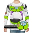 thumbnail image 3 of MAD ENGINE Buzz Lightyear White Long Sleeve T-Shirt For Men’s & Women’s, 3 of 6