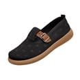 thumbnail image 2 of Samdudou Slip On Shoes for Women Closed Toe Breathable Woven Knit Flats Adjustable Instep Strap Round Toe Casual Outdoor Walking Footwear for Everyday Errands, 2 of 9