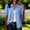 Blue, variant on Women Short Sleeve Tops Elegant Loose Puff Short Sleeve Basic Summer Blouses for Women Beige L