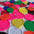 thumbnail image 4 of 50 Pieces Big Buttons Threading Toy Bright Buttons Colourful Buttons Craft Buttons for Crochet Knitting Teaching Shapes, 4 of 4