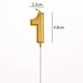 thumbnail image 3 of Fiudx Vela de Cumpleaños con Número Dorado, Elegante Diseño de Cera, 5 Cm de Alto, Perfecta para Decoración de Pasteles, Artículos para Fiestas, Celebraciones, Ideal para Adultos y Ocasiones Especial, 3 of 3