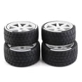 thumbnail image 2 of Labymos 4-Piece White 17mm RC Car Wheel Set with Rubber Tires for Remote Control Vehicles, 2 of 7