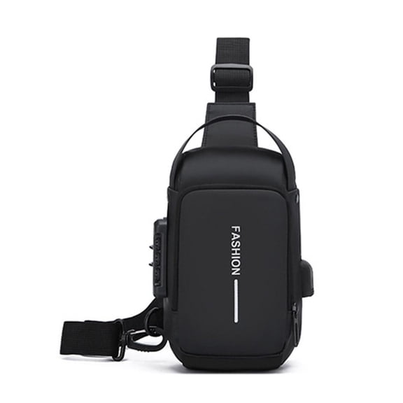 Multi-Functional Password Lock Chest Bag - Large Capacity Portable Commuting Bag for Daily Use