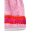 thumbnail image 3 of No Boundaries Women's Striped Cozy Winter Beanie, Pink, 3 of 4