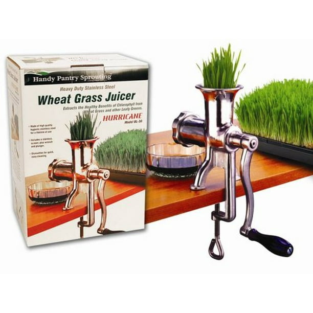 Handy pantry hj hurricane clearance stainless steel manual wheatgrass juicer