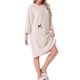 thumbnail image 4 of INSPIRE CHIC Vestido de Noche de Franela para Mujeres, Sleepdress de Forro de Felpa, Cuello Redondo, Sudadera de Invierno con Bolsillo, M Blanco, 4 of 6