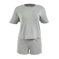 thumbnail image 1 of Set de Pijama Secret Treasures para Mujer, con Short y Playera Boxy Gris Talla ECH 2 Piezas, 1 of 4