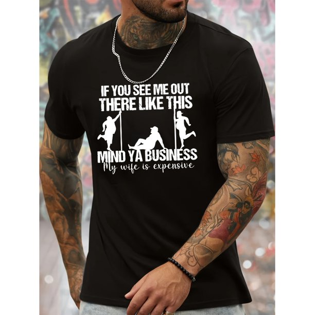 SI ME VES AHÍ AQUÍ ASÍ Y Camiseta con estampado gráfico de tres hombres, diseño gráfico novedoso para hombre, camisetas casuales y cómodas para el verano, ropa masculina para actividades diarias.