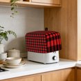 thumbnail image 3 of Toaster Cover 4 Slice, Black Red Plaid Dustproof Bakeware Oven Protector with Top Hook, Vintage Rustic Buffalo Checked Gingham Waterproof Small Kitchen Appliance Toasters Dust Cover, 12"x11"x8", 3 of 8