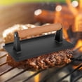 thumbnail image 5 of Prensa para filetes de hierro fundido, prensa para tocino, prensa para carne, parrilla para filetes, peso para aplastar hamburguesas, prensa para hamburguesas, 5 of 5