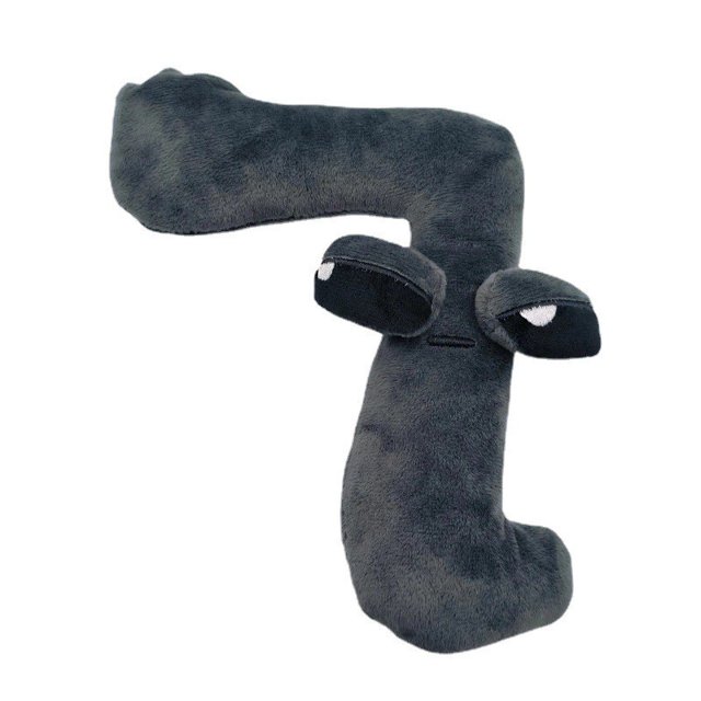 跨境热销AlphabetLore字母传说毛绒公仔娃娃儿童启蒙教育玩具娃娃Dark Gray16cm-21cm Deng Xun unisex