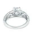 thumbnail image 3 of Simulated Cubic Zirconia Size-5 Art Deco Filigree Wedding Engagement Bridal Ring 925 Sterling Silver, 3 of 7