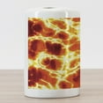 thumbnail image 3 of Burnt Orange Ceramic Toothbrush Holder, Hot Lava Texture Bursting Volcanic Heated Magma Image Warm Colored, Decorative Versatile Countertop for Bathroom, 4.5" X 2.7", Orange and Yellow, by Ambesonne, 3 of 4