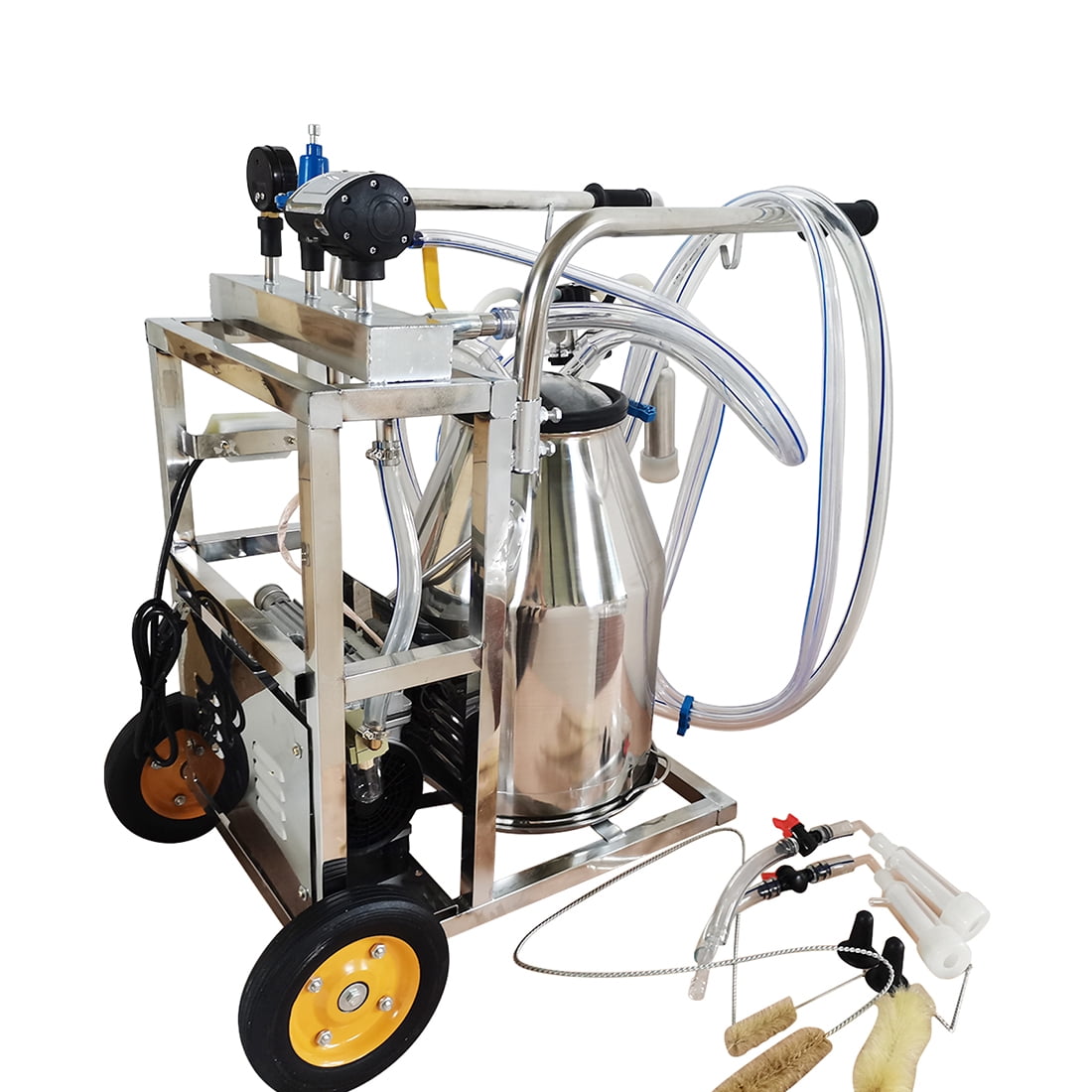 PreAsion 25L Electric Oil-free Vacuum Pump Milking Machine for Cow Goat Sheep Miking