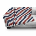 thumbnail image 3 of Harbour Stripe Soft Flannel Fleece Throw Blanket, Vintage Barber Pole Helix of Colored Stripes Medieval Contrast Design, Cozy Plush for Indoor and Outdoor Use, 50" x 60", Blue Red White, by Ambesonne, 3 of 6