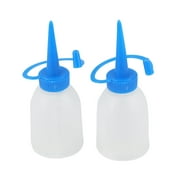 2pcs bouteilles huile 30ml blanc clair en plastique