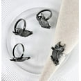 thumbnail image 2 of Fennco Styles Perched Owl Metal Napkin Rings, Set of 4 - Pewter Animal Design Napkin Holders for Home Décor, Dining Table, Banquets, Family Gathering and Special Occasions, 2 of 6