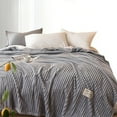 thumbnail image 4 of Under $1 Throw Blanket, Hwkond Fleece Blanket, Gift Blanket, Fleece Air Conditioning Blanket, Nap Blanket(Deep Gray,70x100cm), 4 of 7