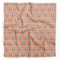 thumbnail image 1 of Bimba Foulard en Soie Pure Imprimée à Pois Orange et Raton Laveur pour Femmes 40 x 40 Pouces, 1 of 6