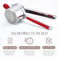 thumbnail image 2 of Bellemain Large Potato Ricer Fixed Screen Stainless Steel Potato Masher for Mashed Potatoes, 15 oz Capacity Red, 2 of 6